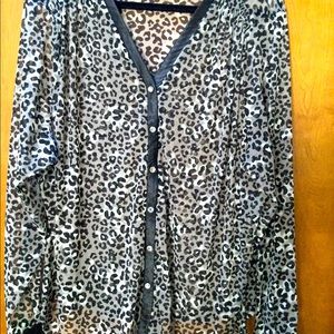 INC blouse with rhinestone type buttons